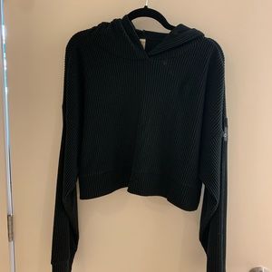 Light alo black hooded sweater